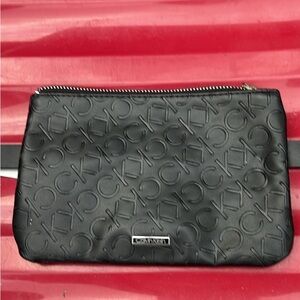Calvin Klein Black Leather Belt Bag